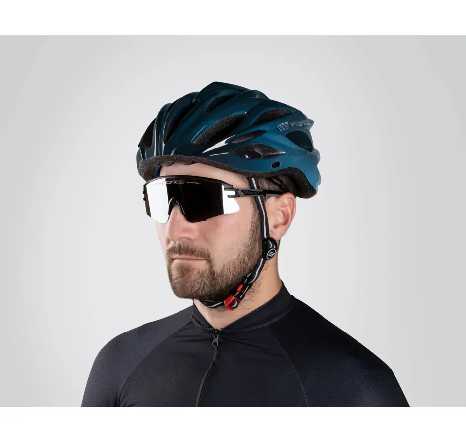 přilba FORCE BULL HUE MIPS, černo-modrá