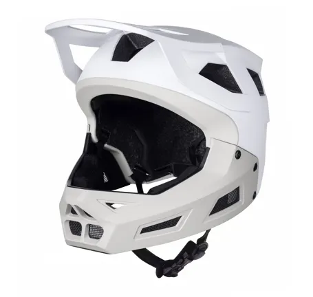 přilba FORCE DROP downhill, bílo-šedá