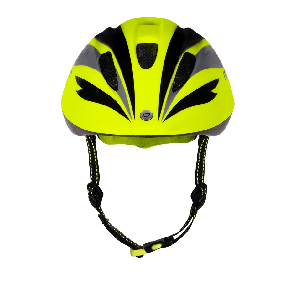 přilba FORCE FUN STRIPES dětská, fluo-černo-šedá 