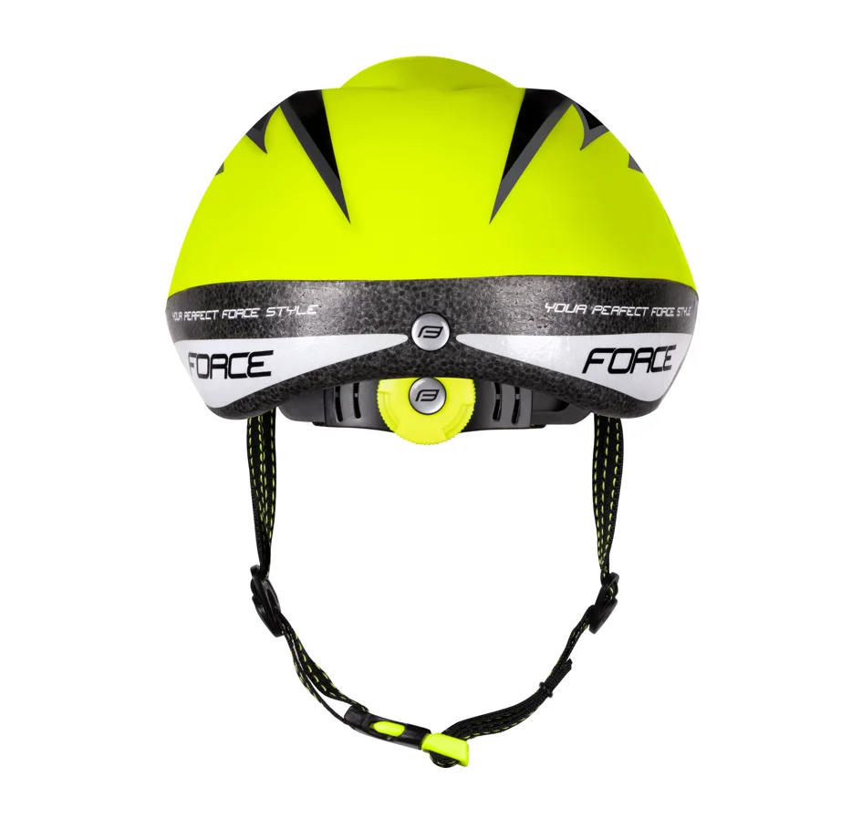 přilba FORCE FUN STRIPES dětská, fluo-černo-šedá 
