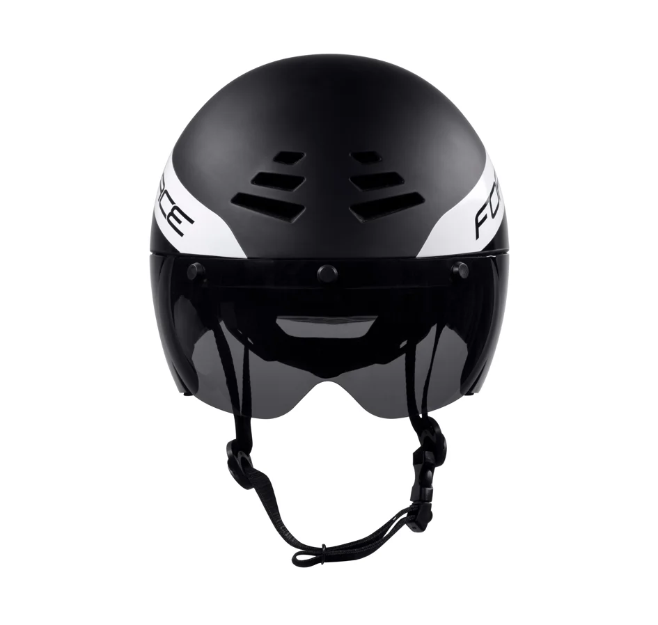 přilba FORCE SCATTER časovkářská, černá UNI