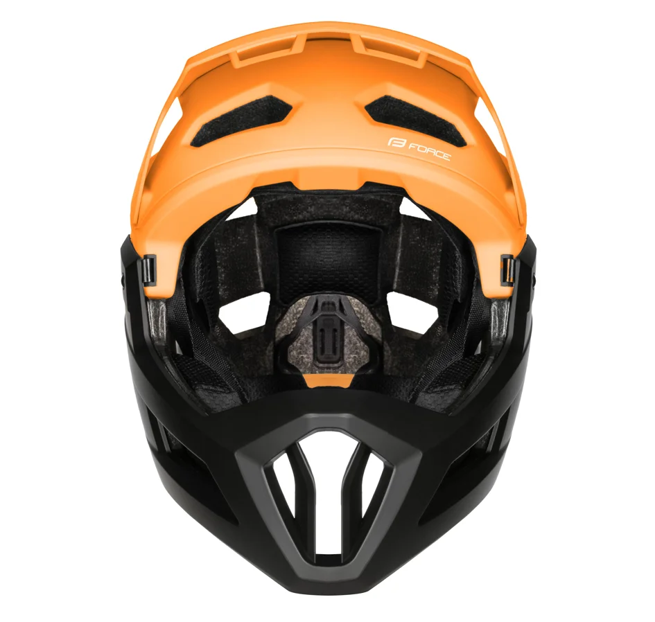 přilba FORCE VENOM downhill, oranžovo-černá