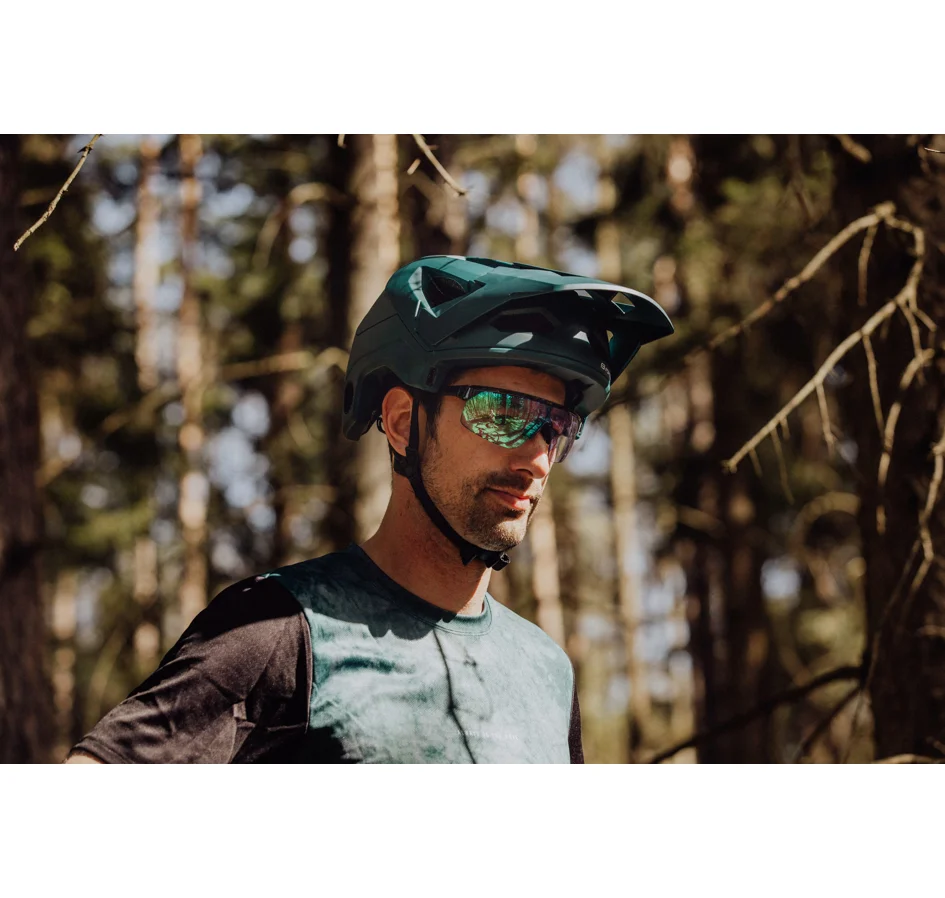 přilba FORCE VENOM downhill, petrolejová