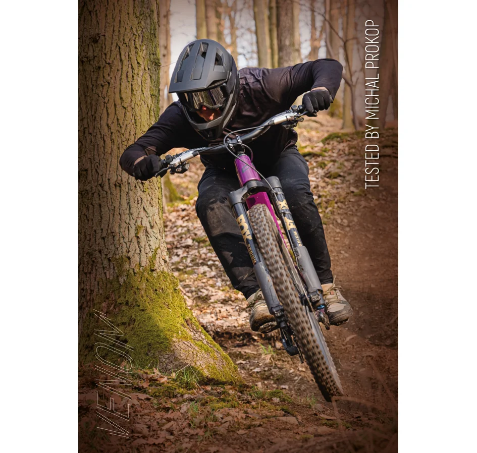 přilba FORCE VENOM downhill, petrolejová