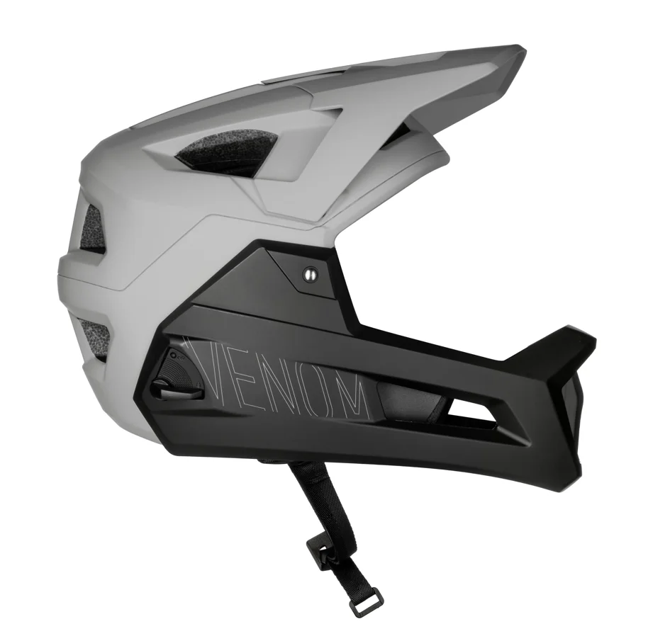 přilba FORCE VENOM downhill, šedo-černá