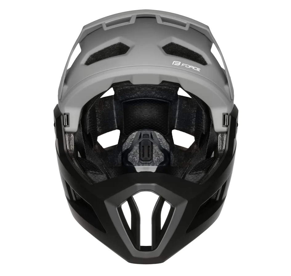 přilba FORCE VENOM downhill, šedo-černá