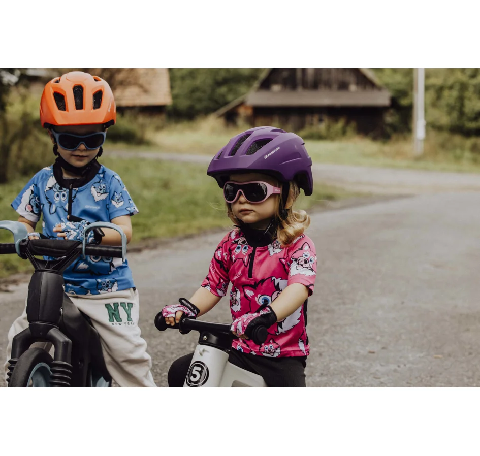 přilba FORCE ZEBU s blikačkou, fialová