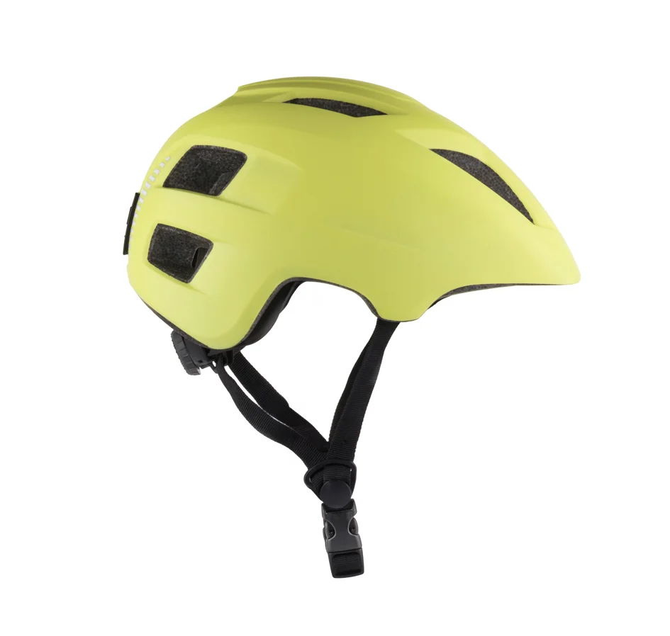 přilba FORCE ZEBU s blikačkou, limeta