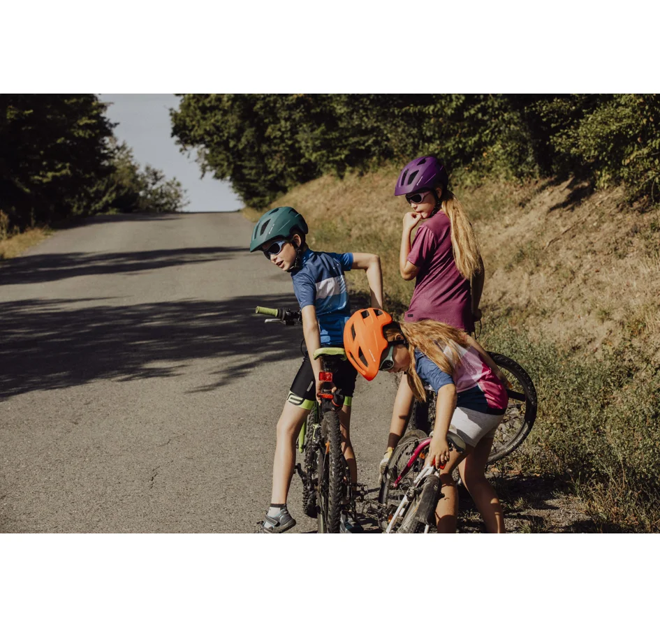 přilba FORCE ZEBU s blikačkou, petrolejová