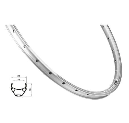 ráfek FORCE CLASSIC 559x19, 32děr, stříbrný