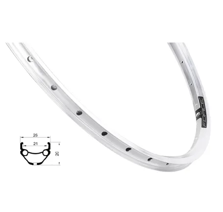 ráfek FORCE PRIME 559x21, 32děr, stříbrný