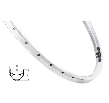 ráfek FORCE PRIME 559x21, 36děr, stříbrný