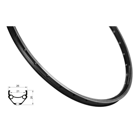 ráfek FORCE PRIME 622x21, 36děr, černý