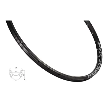 ráfek FORCE XC BASIC DISC 559x19, 36děr, černý