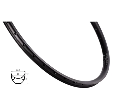 ráfek FORCE XC DISC 559x23, 36děr, černý