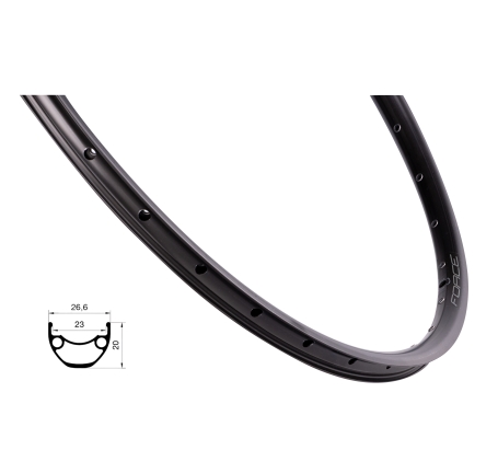 ráfek FORCE XC DISC 622x23, 36děr, černý