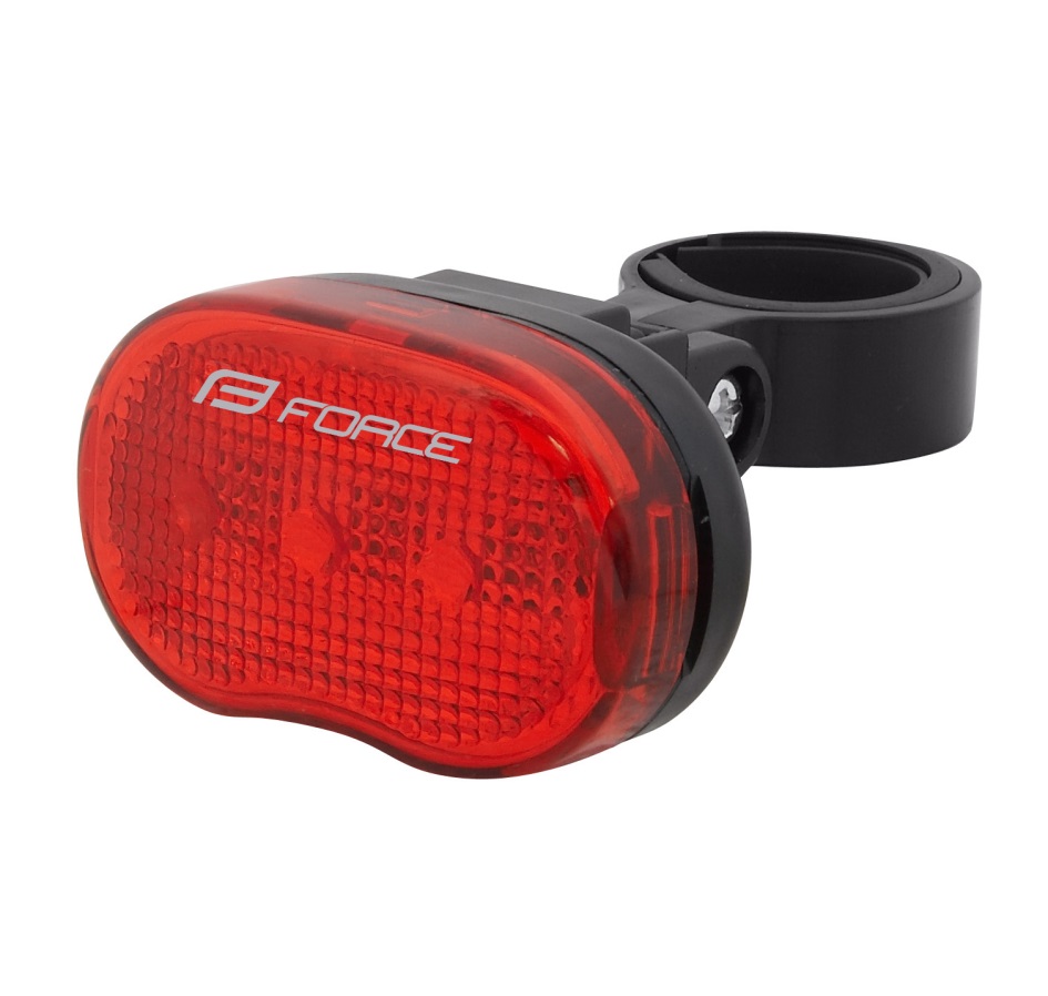 rear light FORCE TRI 3LM 3 LED, battery