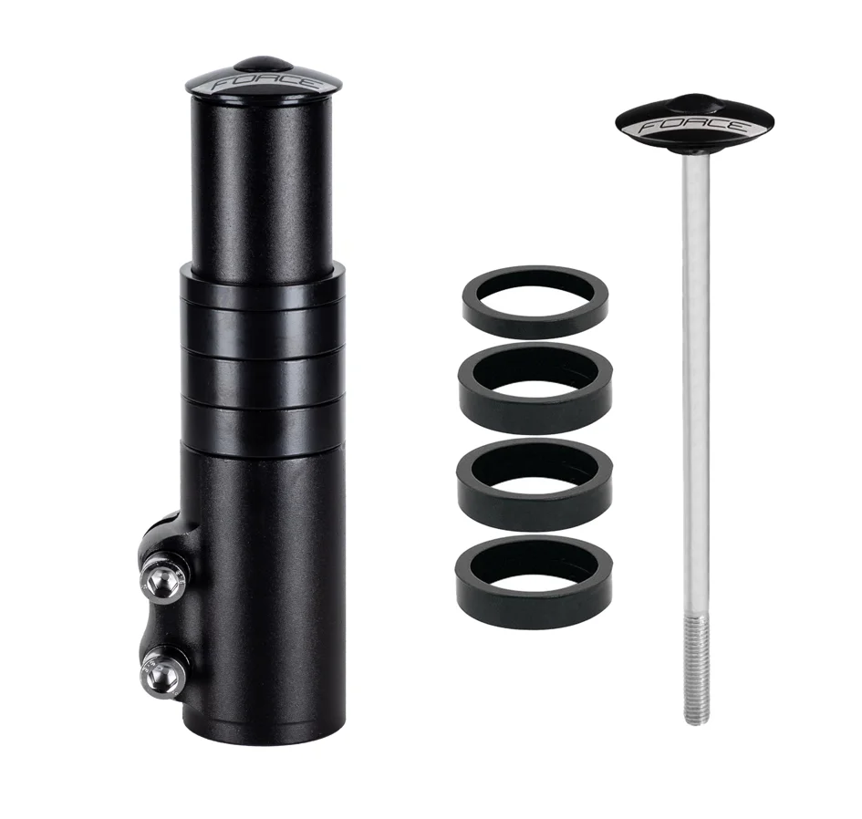 redukce FORCE nástavec vidlice 1 1/8''Al,132mm,črn