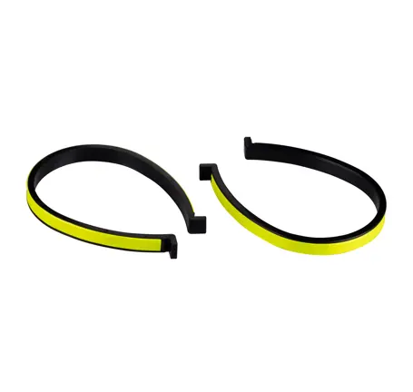 reflective trouser clips FORCE, plastic, fluo