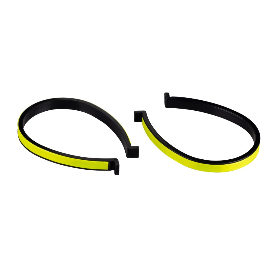 reflective trouser clips FORCE, plastic, fluo