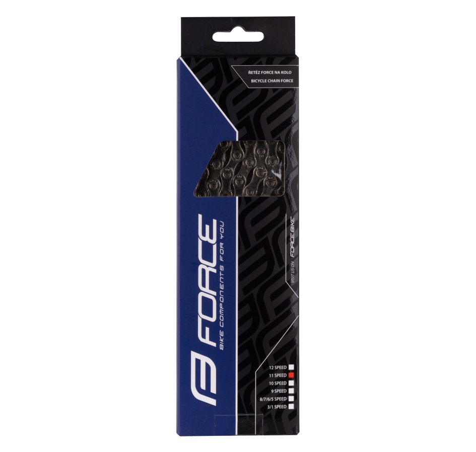 řetěz FORCE P11 E-bike 11-kolo,138čl. celostříbrný