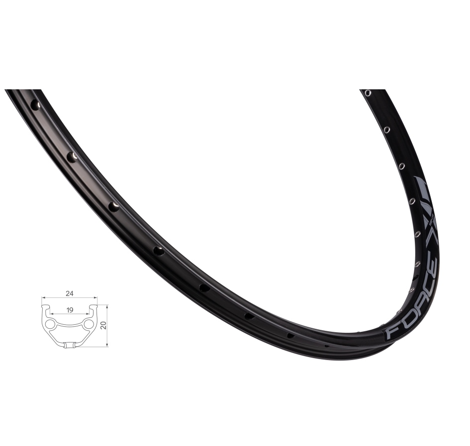 rim FORCE TOP DISC 584x19, 32H, black