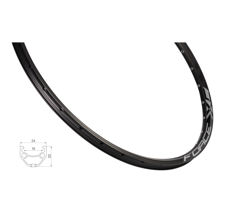 rim FORCE XC BASIC DISC 559x19, 36H, black
