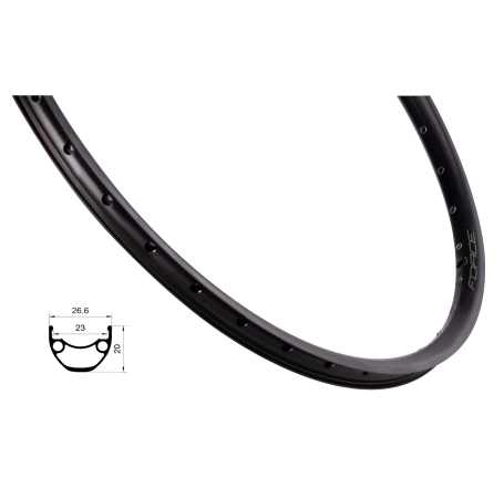 rim FORCE XC DISC 559x23, 32H, black