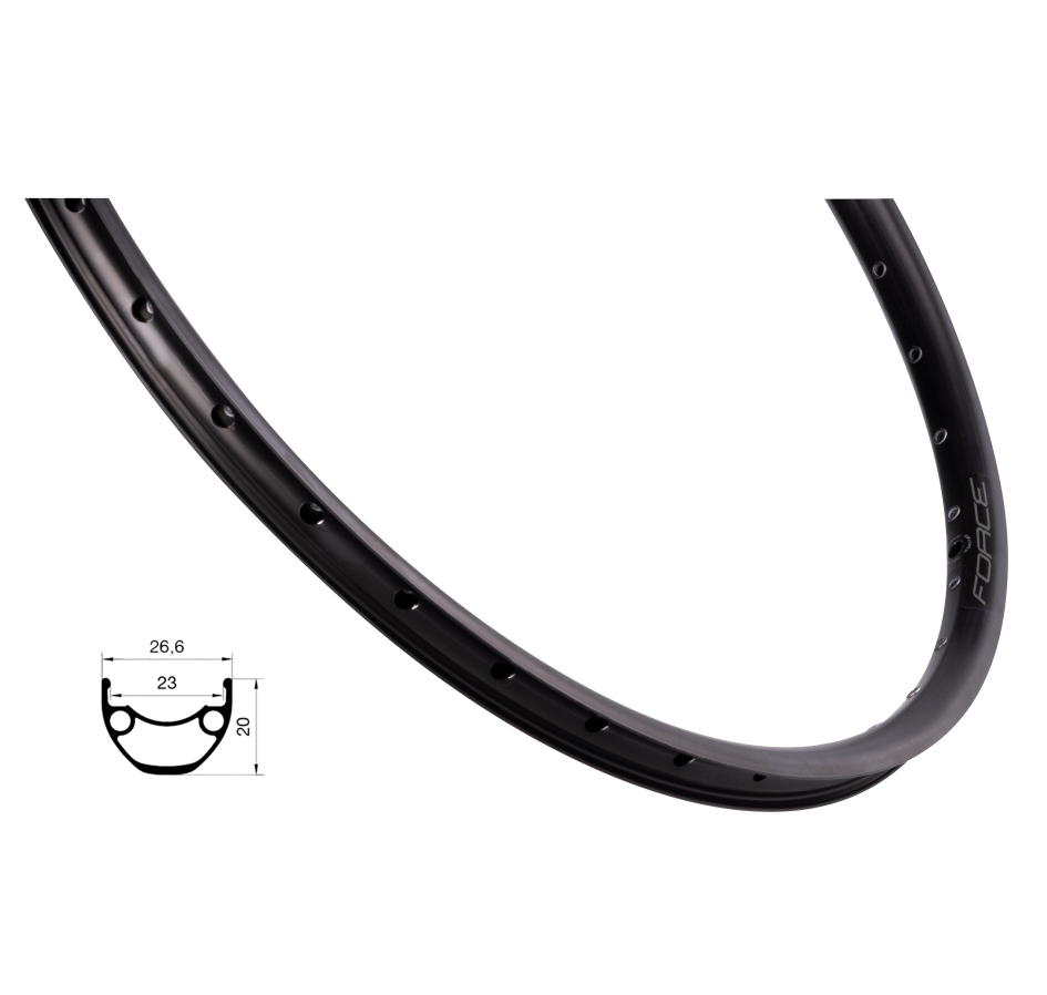 rim FORCE XC DISC 559x23, 32H, black