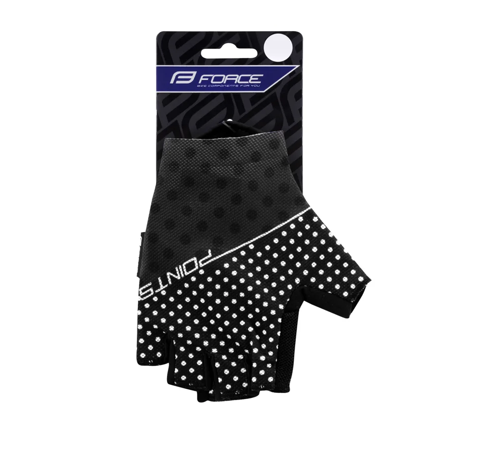 rukavice F POINTS bez zapínání,černo-bílé