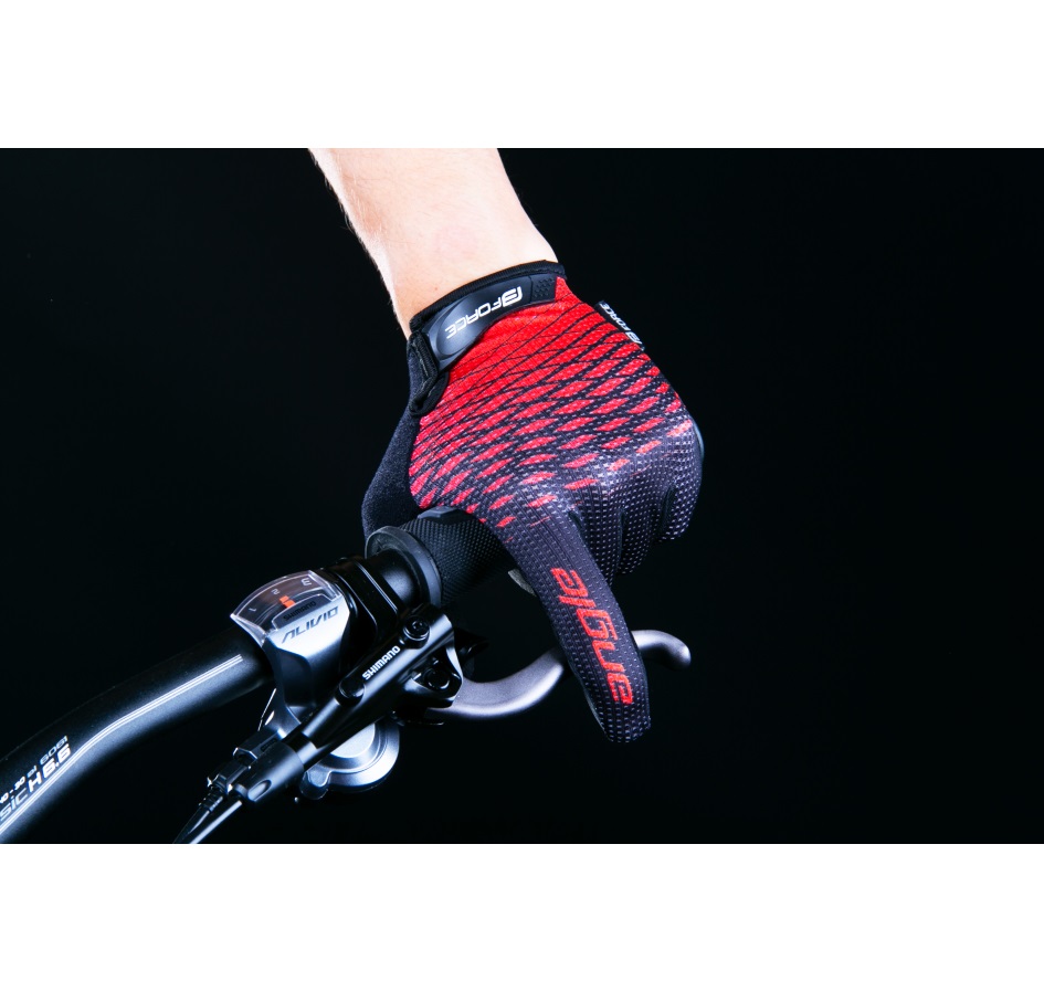 rukavice FORCE MTB ANGLE letní,červeno-černé