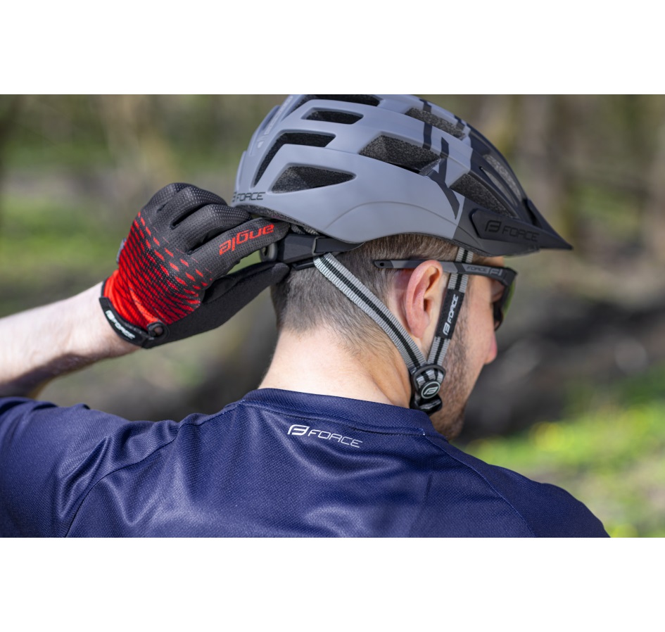 rukavice FORCE MTB ANGLE letní,červeno-černé