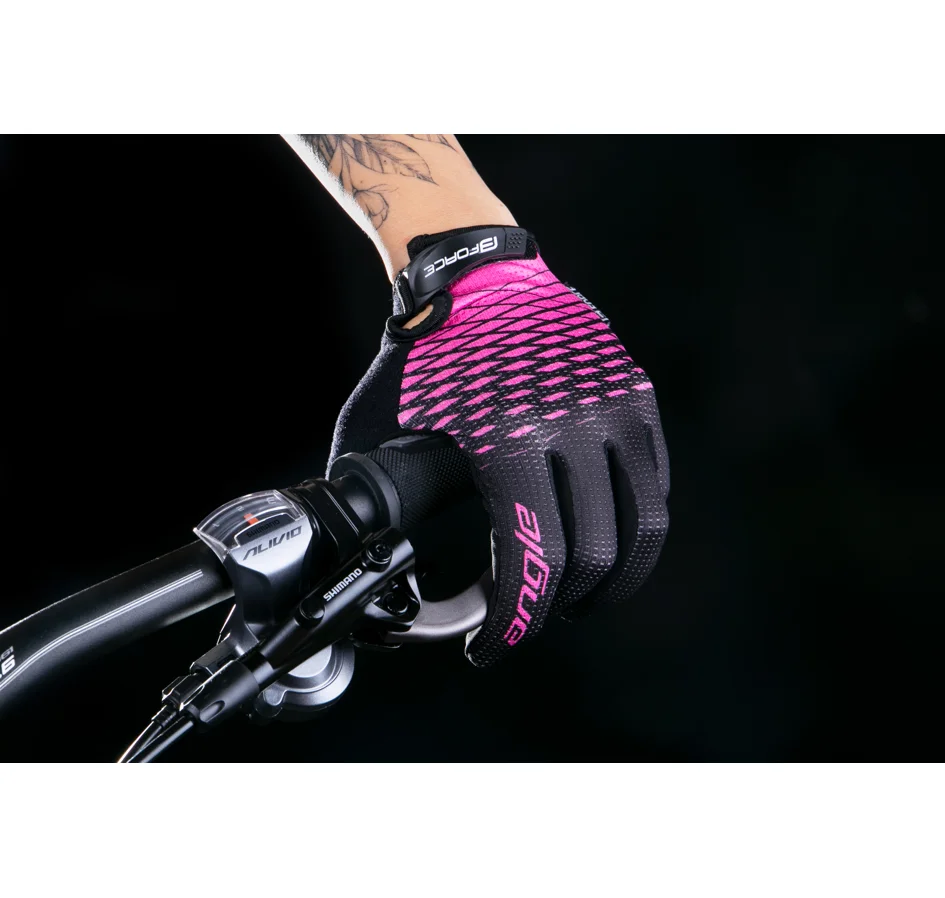rukavice FORCE MTB ANGLE letní, růžovo-černé