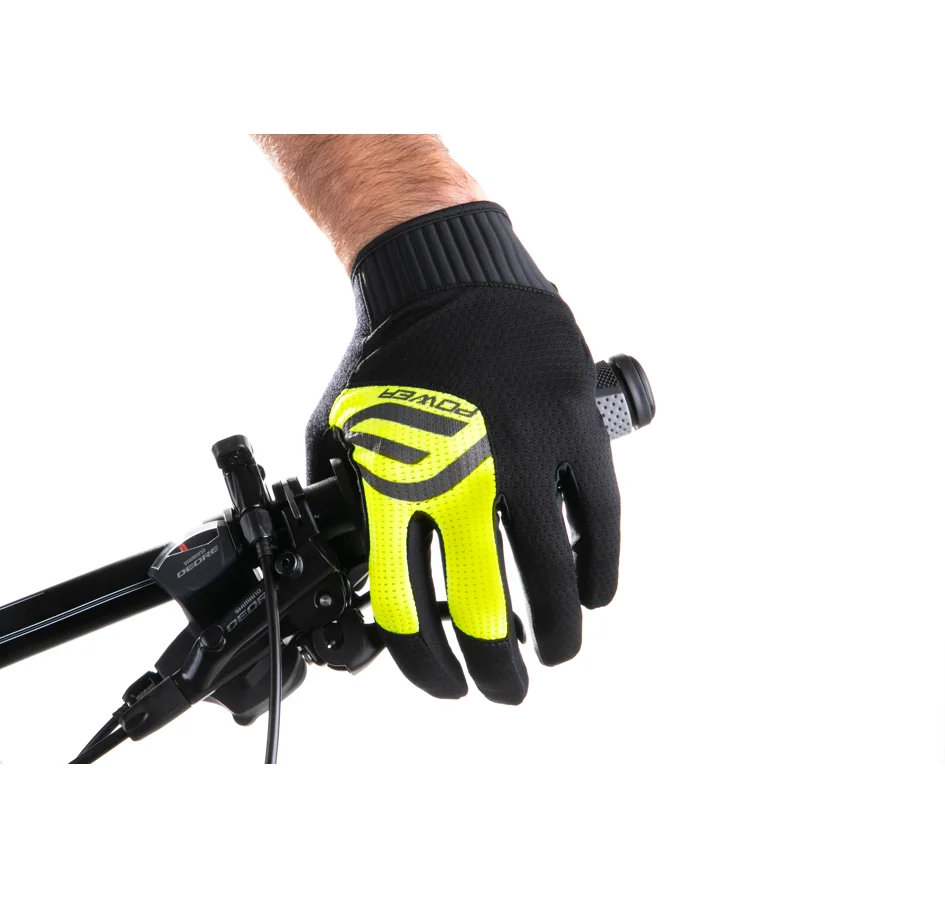 rukavice FORCE MTB POWER, černo-fluo