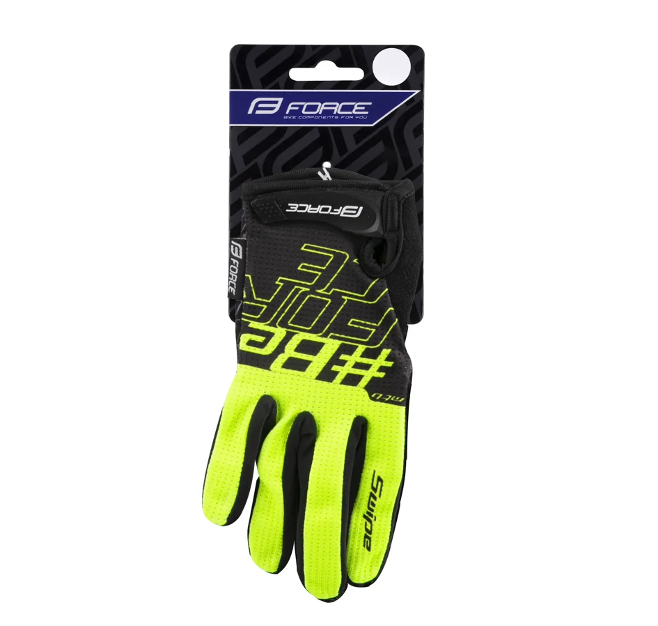 rukavice FORCE MTB SWIPE letní,černo-fluo