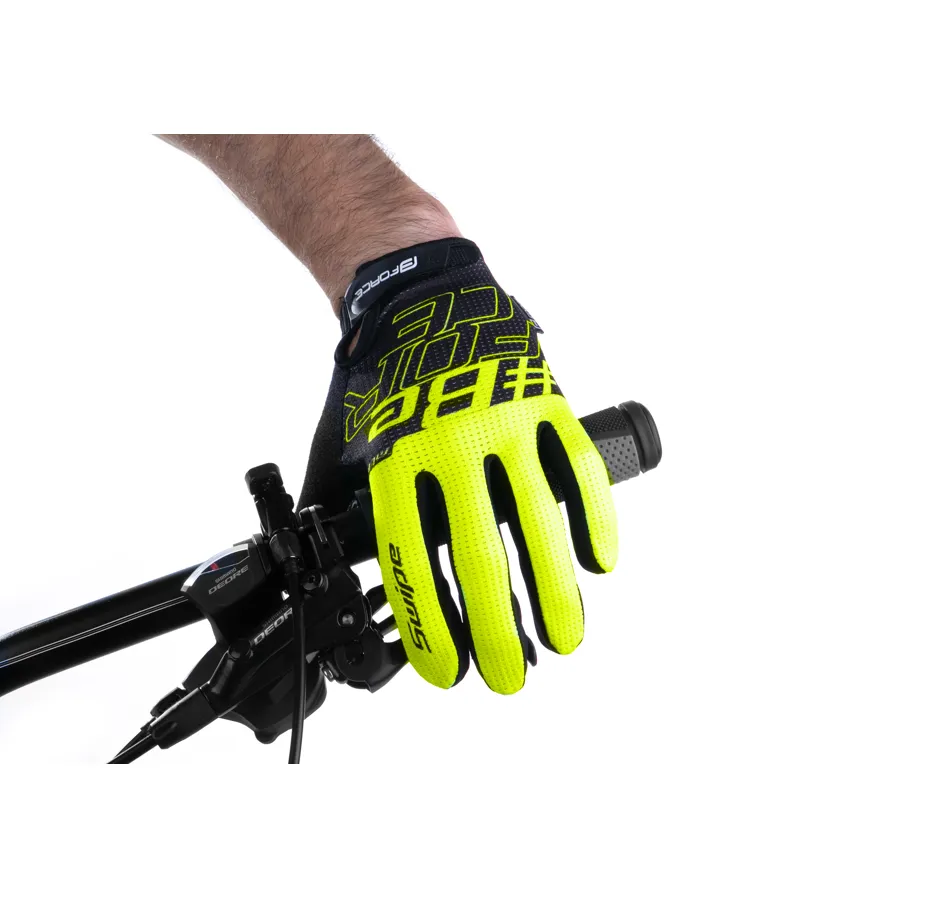 rukavice FORCE MTB SWIPE letní,černo-fluo