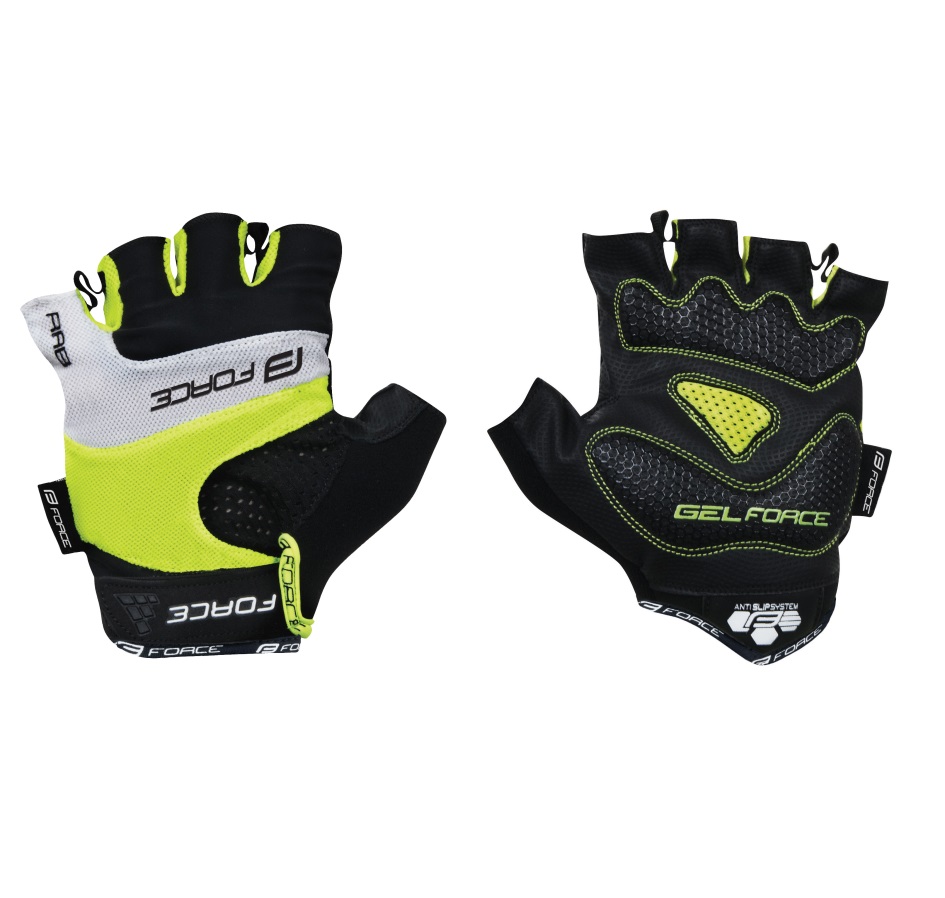 rukavice FORCE RAB gel, fluo