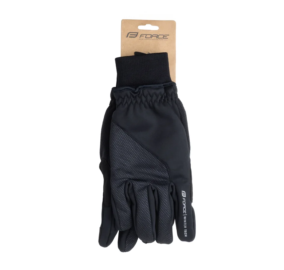 rukavice FORCE WINTER TECH, černé