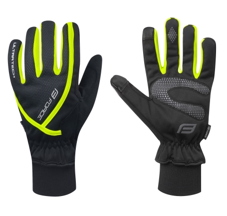 rukavice zimní FORCE ULTRA TECH, fluo