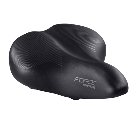 saddle FORCE GRACE UNI with spring, black