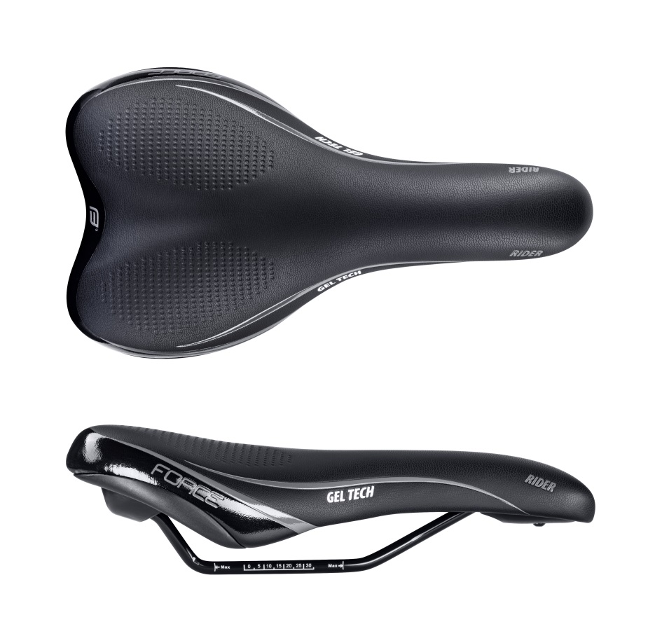 saddle FORCE RIDER GEL TECH, black