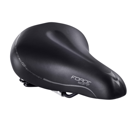 saddle FORCE SOFT UNI with spring, black