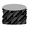 scarf FORCE STEP winter, black-grey UNI