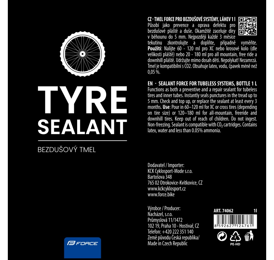 sealant FORCE for tubeless systems, bottle 1 l