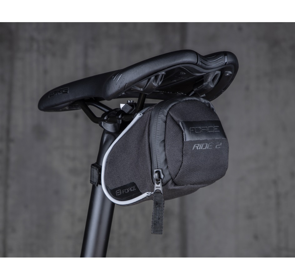 seat bag FORCE RIDE 2 klick, black M