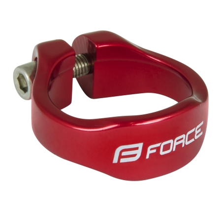 seat clamp FORCE for hex screw 31,8mm Al, red