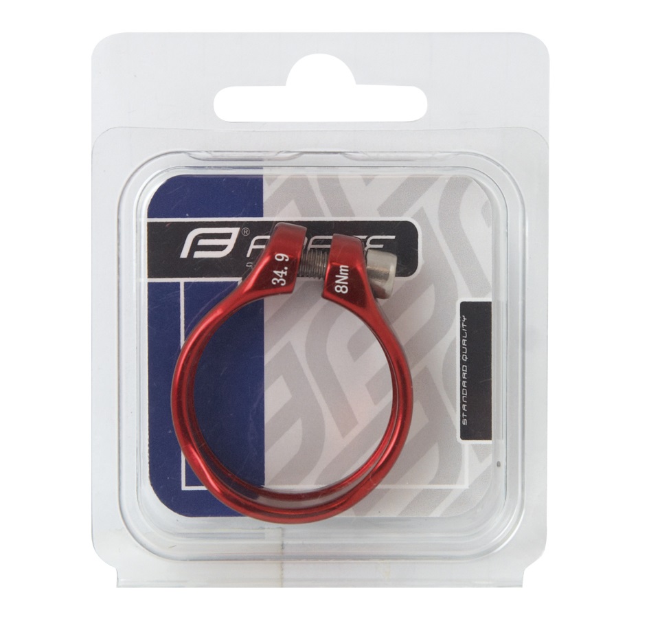 seat clamp FORCE for hex screw 34,9mm Al, red