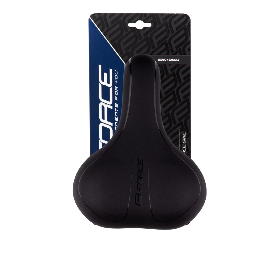 sedlo FORCE COMFORT GEL dámské turistické, černé
