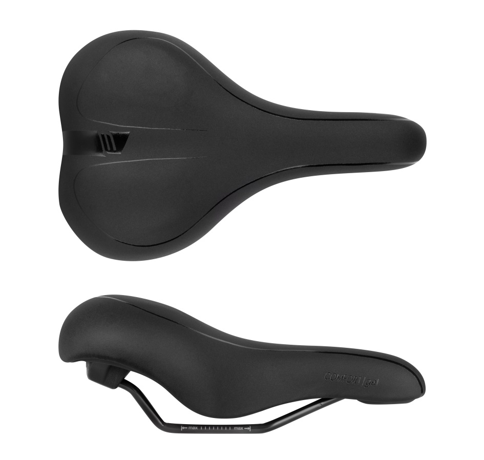sedlo FORCE COMFORT GEL pánské turistické, černé