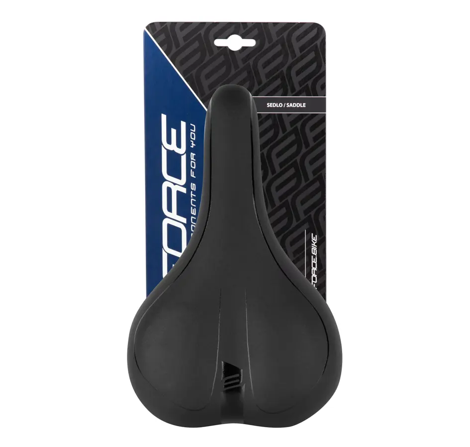 sedlo FORCE COMFORT GEL turistické, černé